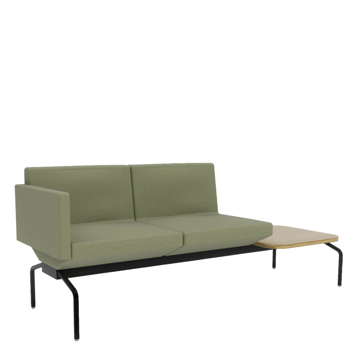 Sofá 2 lugares com mesa lateral